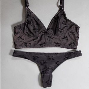 Handmade bralette and panty set